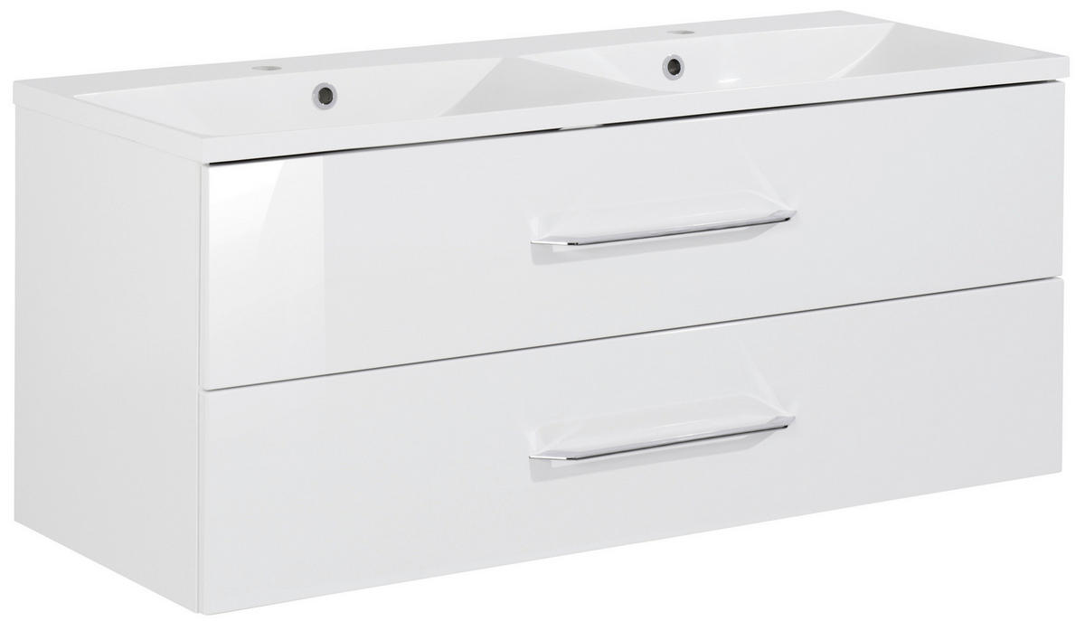 WASCHTISCHKOMBI 120,0 cm  - Weiß, MODERN, Holzwerkstoff/Kunststoff (120,0cm) - MID.YOU