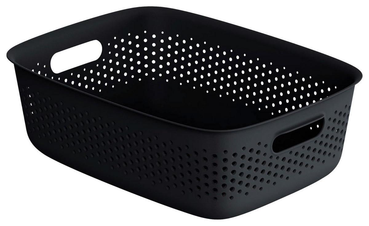 KORBSET - Schwarz, Basics, Kunststoff (39/29/22cm)