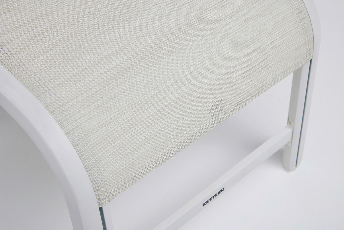 GARTENHOCKER  - Beige/Weiß, Basics, Textil/Metall (49/40/56cm) - Kettler