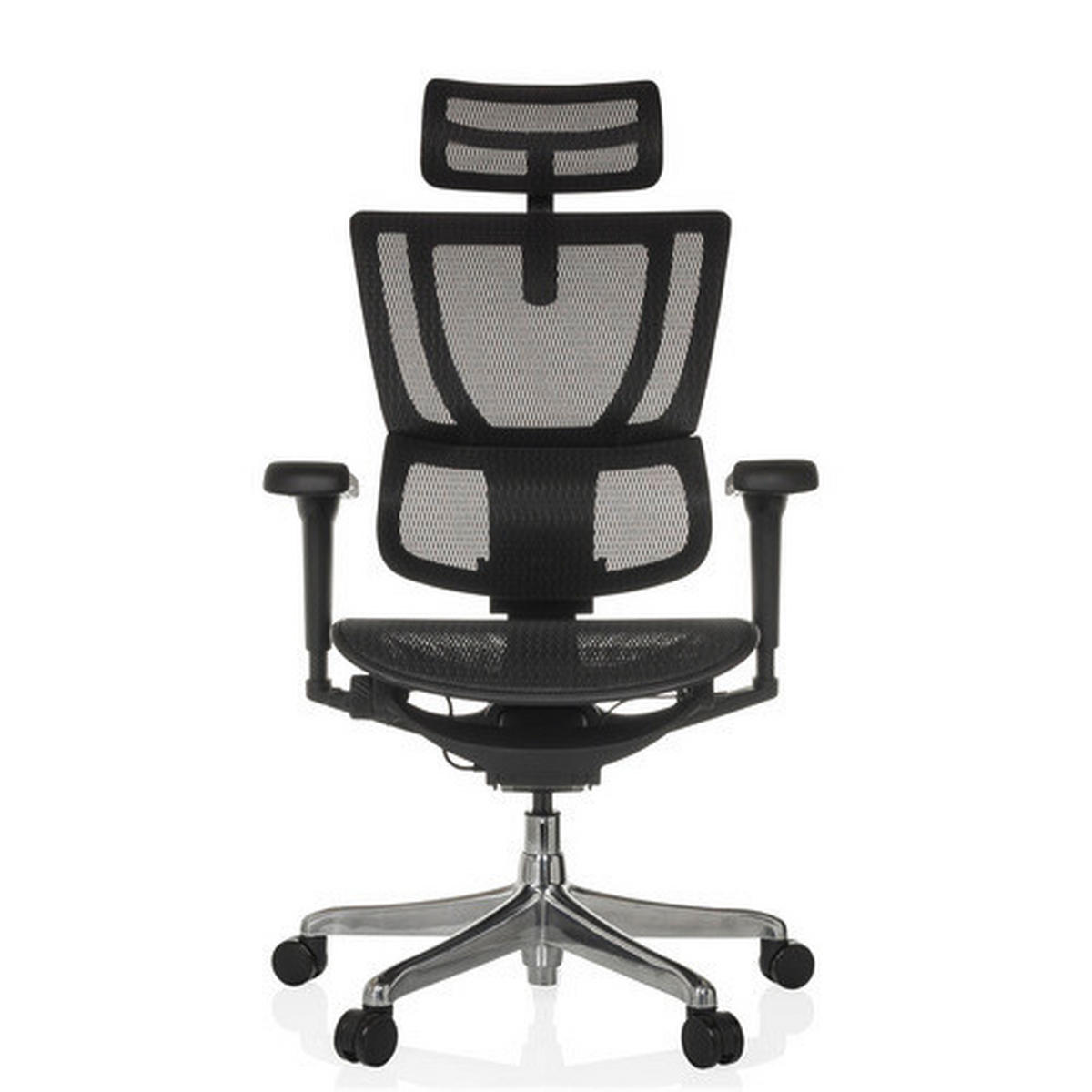 OTOČNÁ ŽIDLE, síť, černá - černá/barvy stříbra, Moderní, kov/textil (71/135/75cm) - MID.YOU