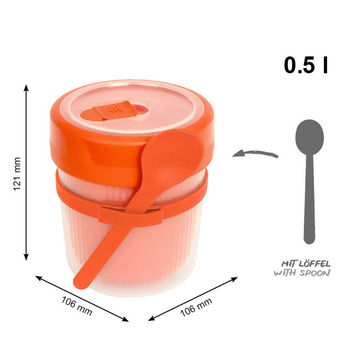 MIKROWELLENSET  - Rot, Basics, Kunststoff (10,6/12,1/10,6cm) - Rotho