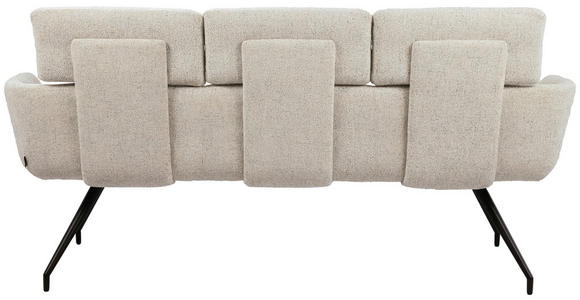 SITZBANK 185/91/70 cm  in Schwarz, Beige  - Beige/Schwarz, Design, Textil/Metall (185/91/70cm) - Dieter Knoll