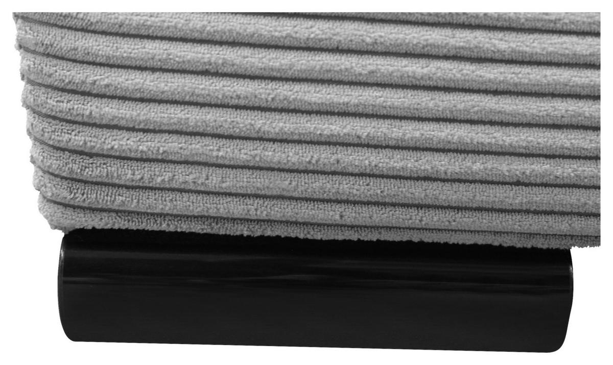 SCHLAFSOFA  mit Liegefunktion Cord Hellgrau  - Hellgrau/Schwarz, Design, Kunststoff/Textil (154/93/85cm) - MID.YOU