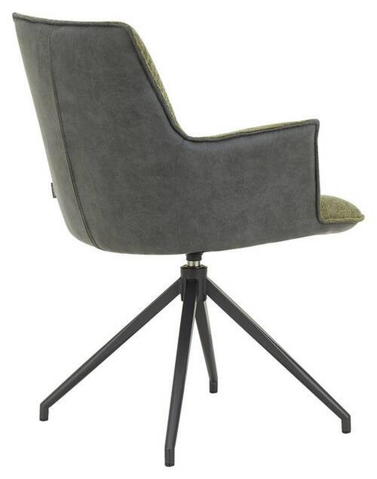 SCAUN CU BRAțE in verde, negru  - verde/negru, Design, metal/textil (59/89,5/63cm) - Novel