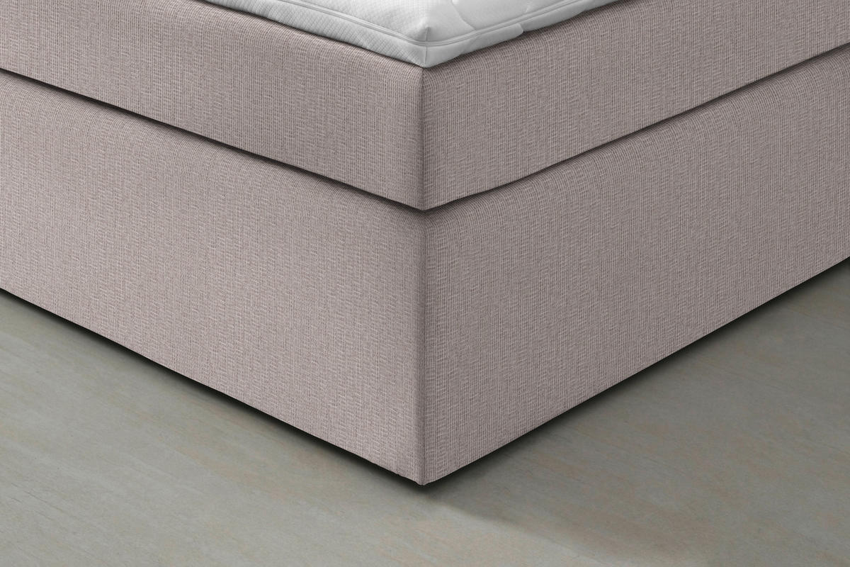 BOXSPRINGBETT 120/200 cm  in Beige  - Beige/Schwarz, Konventionell, Kunststoff/Textil (120/200cm) - Moderano