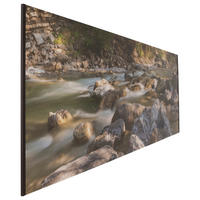 BADRÜCKWAND  - Alufarben/Braun, Basics, Kunststoff/Metall (140/41/0,4cm) - Fani