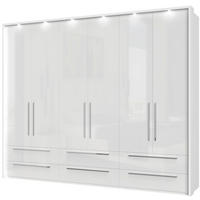 ORMAR SA KLASIČNIM VRATIMA bela, bela visoki sjaj  277/226/60 cm  - bela visoki sjaj/bela, Dizajnerski, pločasti materijal/plastika (277/226/60cm)