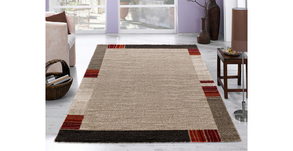 WEBTEPPICH 65/130 cm Palazzo Lobo Dunkelbraun, Beige - Dunkelbraun/Beige, KONVENTIONELL, Textil (65/130cm) - Novel