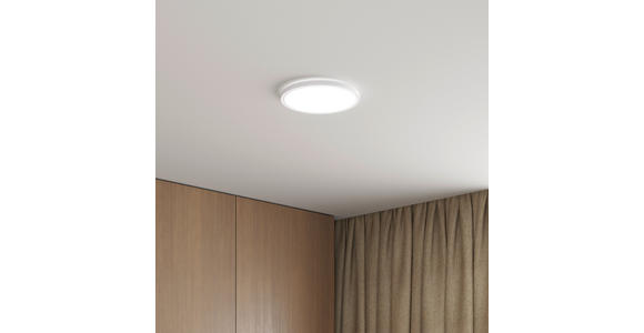 LED-DECKENLEUCHTE 29,3/2,8 cm   - Weiß, Basics, Kunststoff (29,3/2,8cm) - Novel