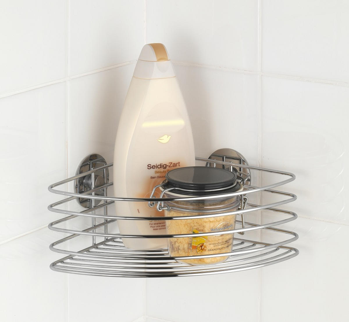 HÖRNHYLLA i 26,5/10,5/20 cm kromfärg  - kromfärg, Design, metall (26,5/10,5/20cm)