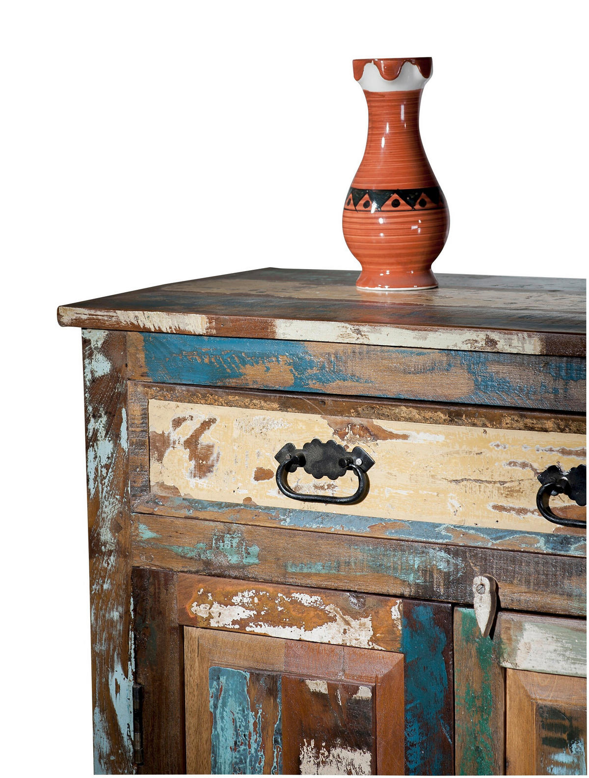 HIGHBOARD , 82/120/40 cm, 1 Schublade(n)  - Multicolor/Schwarz, Design, Holz/Metall (82/120/40cm) - MID.YOU