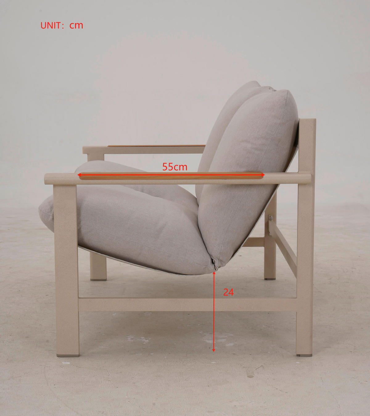 GARTENSET 4-teilig Webstoff Aluminium ,[ ]}4-teilig  - Beige/Hellgrau, Design, Glas/Textil - Ambia Garden