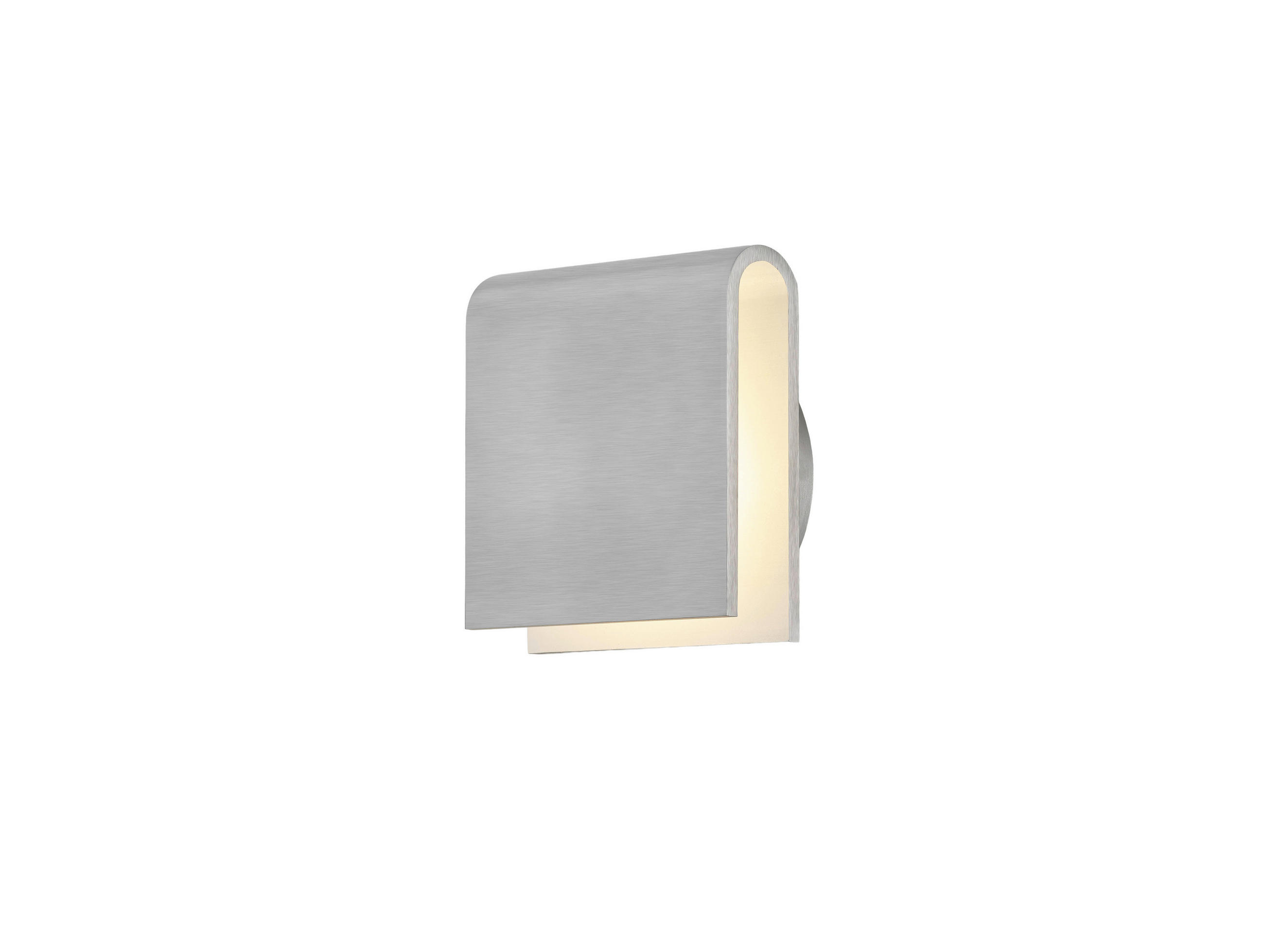 LED-WANDLEUCHTE Cano 9,5/8,5/3,5 cm  - Alufarben, Design, Metall (9,5/8,5/3,5cm) - Helestra