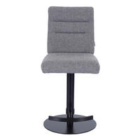 BARSKI STOL, siva  - barve nerjavečega jekla/siva, Design, kovina/tekstil (42/90-115/57cm) - Novel