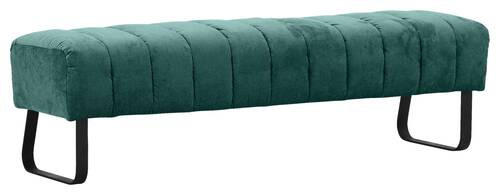 SITZBANK in Textil Grün, Schwarz  - Schwarz/Grün, Design, Textil/Metall (175/52/53cm) - Novel