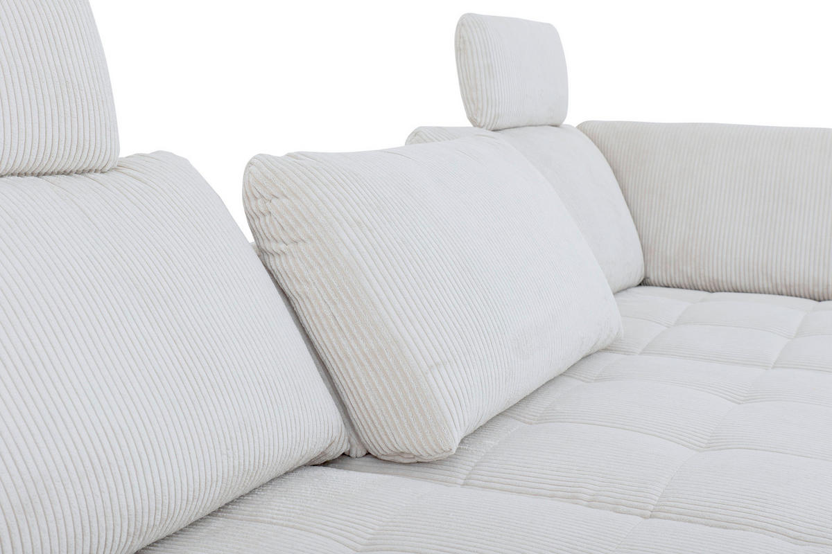 HÖRNSOFFA i manchester, velour ljusgrå  - ljusgrå/svart, Design, metall/textil (291/197cm) - Beldomo Style