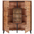 HIGHBOARD  in 145/165/40 cm  - Schwarz/Akaziefarben, MODERN, Glas/Holz (145/165/40cm) - Carryhome