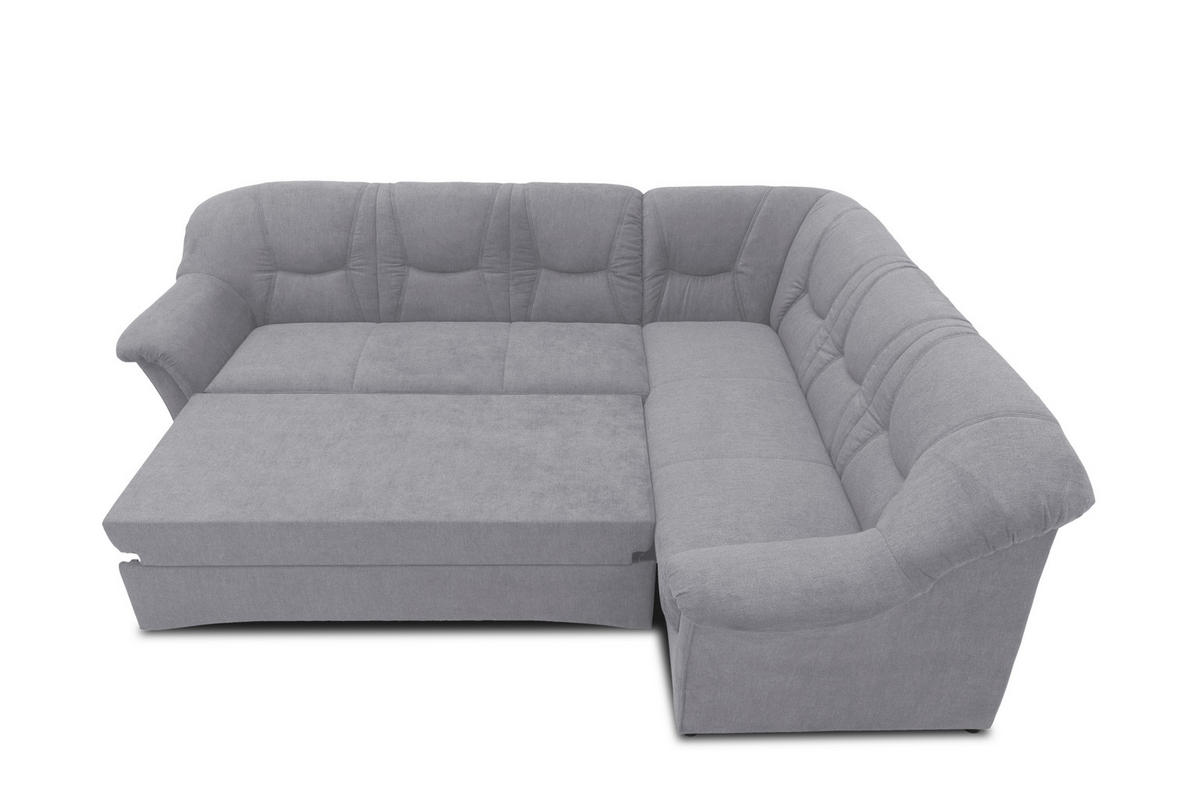 ECKSOFA Dunkelgrau Mikrofaser  - Dunkelgrau/Schwarz, KONVENTIONELL, Kunststoff/Textil (240/190cm) - MID.YOU