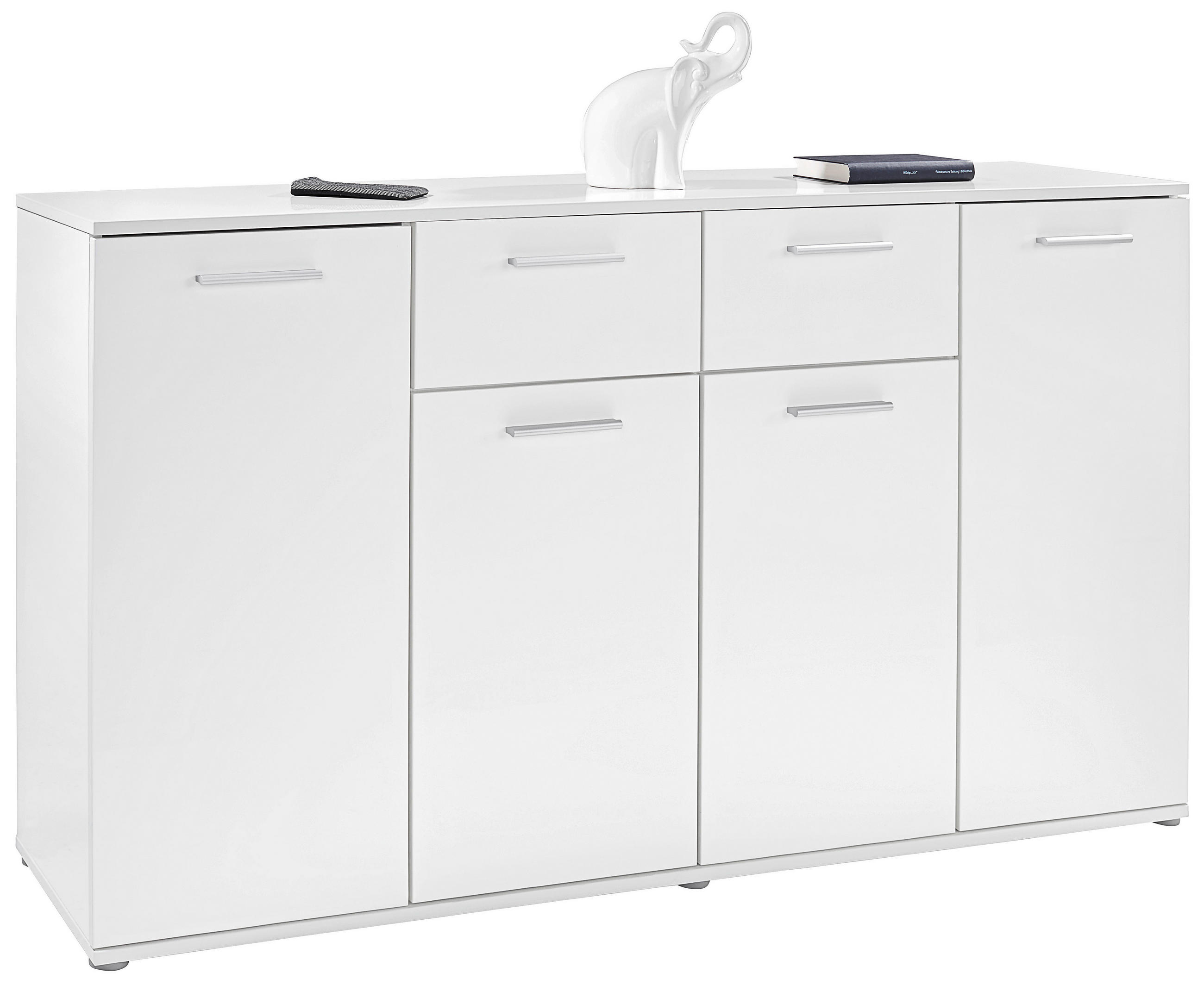 Kommode B: 160 cm Christian New 3, Weiß