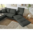 ECKSOFA  in Flachgewebe Grün  175-224/255-365 cm  - Schwarz/Grün, Design, Textil/Metall (175-224/255-365cm) - Dieter Knoll