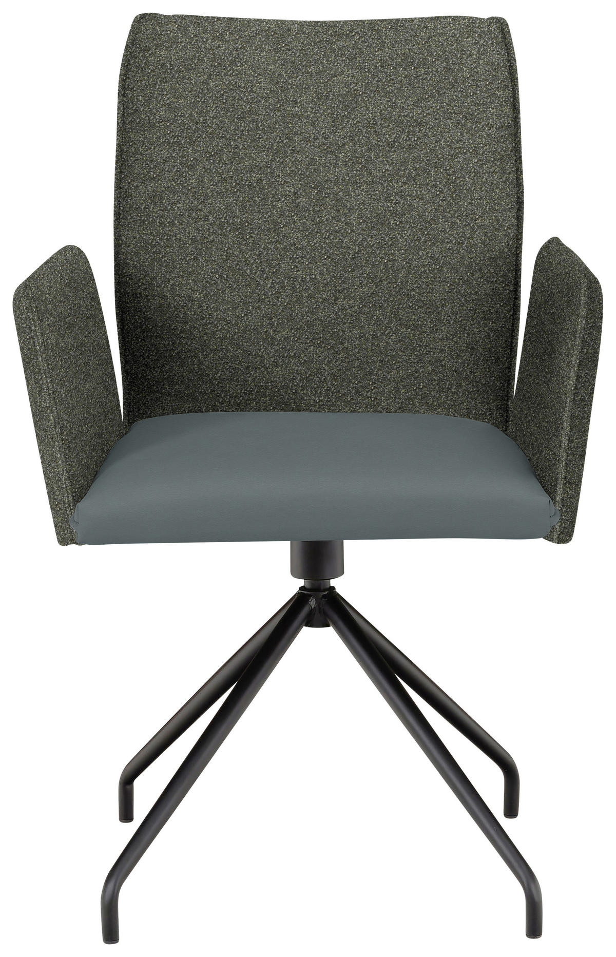 ARMLEHNSTUHL  in Stahl Mikrofaser  - Schwarz/Grau, Design, Textil/Metall (60/91/60cm) - Moderano