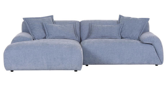 ECKSOFA  in Flachgewebe Blau  174/274 cm  - Blau/Schwarz, KONVENTIONELL, Kunststoff/Textil (174/274cm) - Carryhome