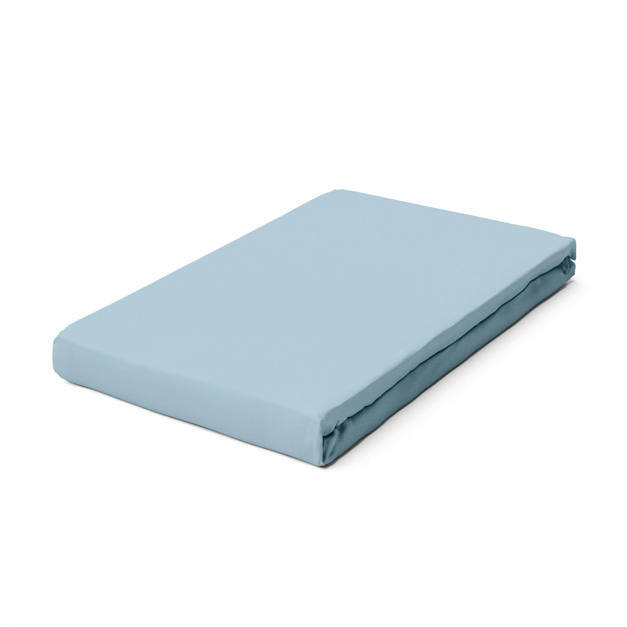 SPANNBETTTUCH Zwirn-Jersey - Hellblau, Basics, Textil (160/200cm) - Schlafgut