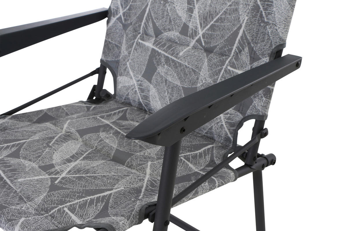 CAMPINGSESSEL - Anthrazit/Grau, KONVENTIONELL, Textil/Metall (55/99/73cm) - Siena Garden