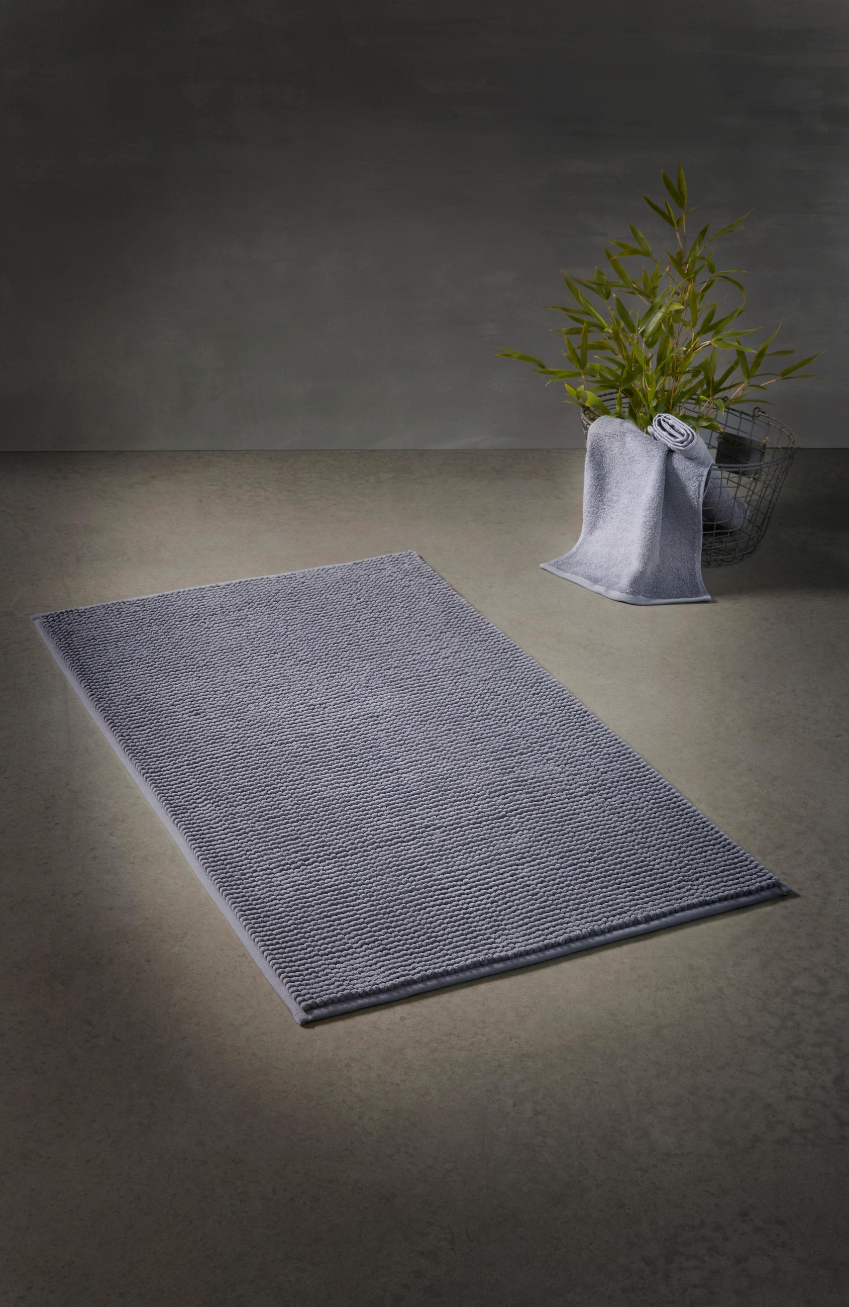 BADTEPPICH Dunkelgrau 60/100 cm  - Dunkelgrau, Basics, Kunststoff/Textil (60/100cm) - LOOKS by W.Joop