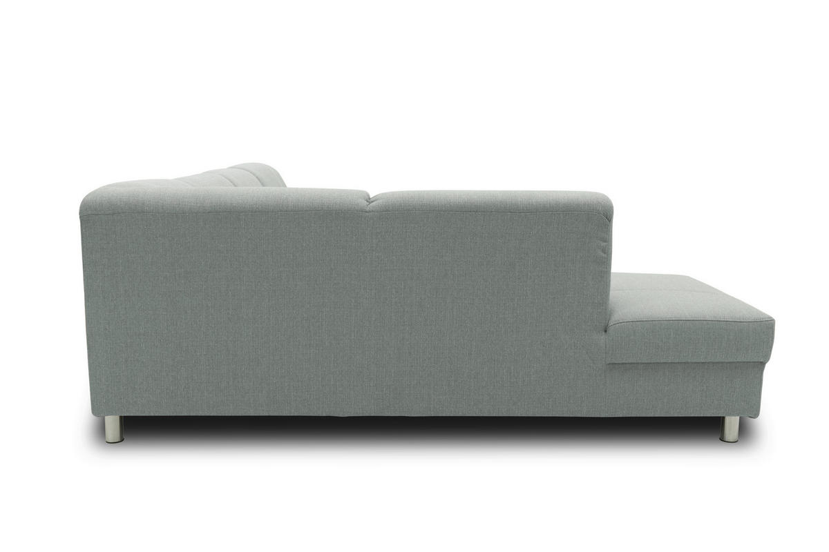 WOHNLANDSCHAFT Silberfarben Webstoff  - Chromfarben/Silberfarben, KONVENTIONELL, Textil/Metall (194/308/150cm) - MID.YOU