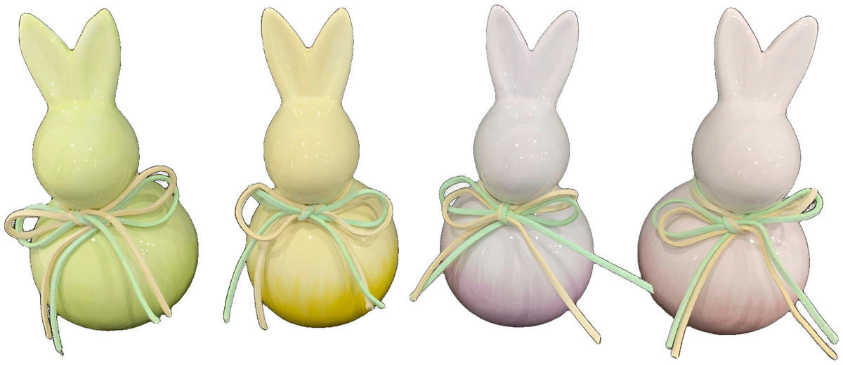 DEKOHASE - Pink/Gelb, LIFESTYLE, Keramik (7,5/15/7,5cm)