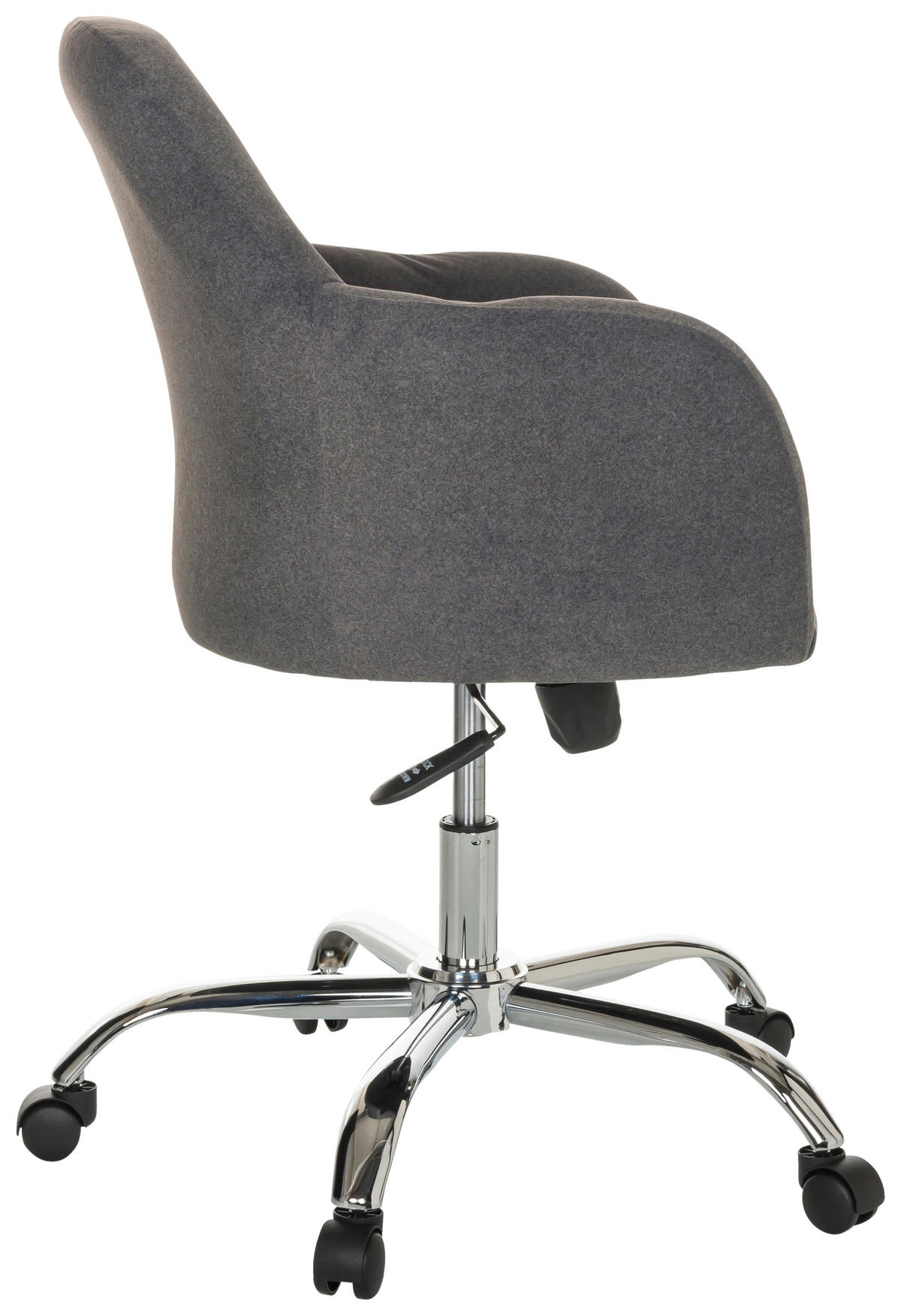 DREHSTUHL Dunkelgrau  - Dunkelgrau/Silberfarben, Basics, Kunststoff/Textil (68/85-94/68cm) - MID.YOU