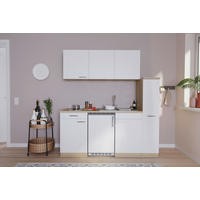 MODULKÖK 180 cm   i vit  - vit/aluminiumfärg, Basics, trämaterial/plast (180cm) - Respekta