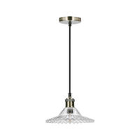 PENDELLEUCHTE 21.5/21.5/90 cm  - Schwarz, KONVENTIONELL, Glas/Metall (21.5/21.5/90cm)