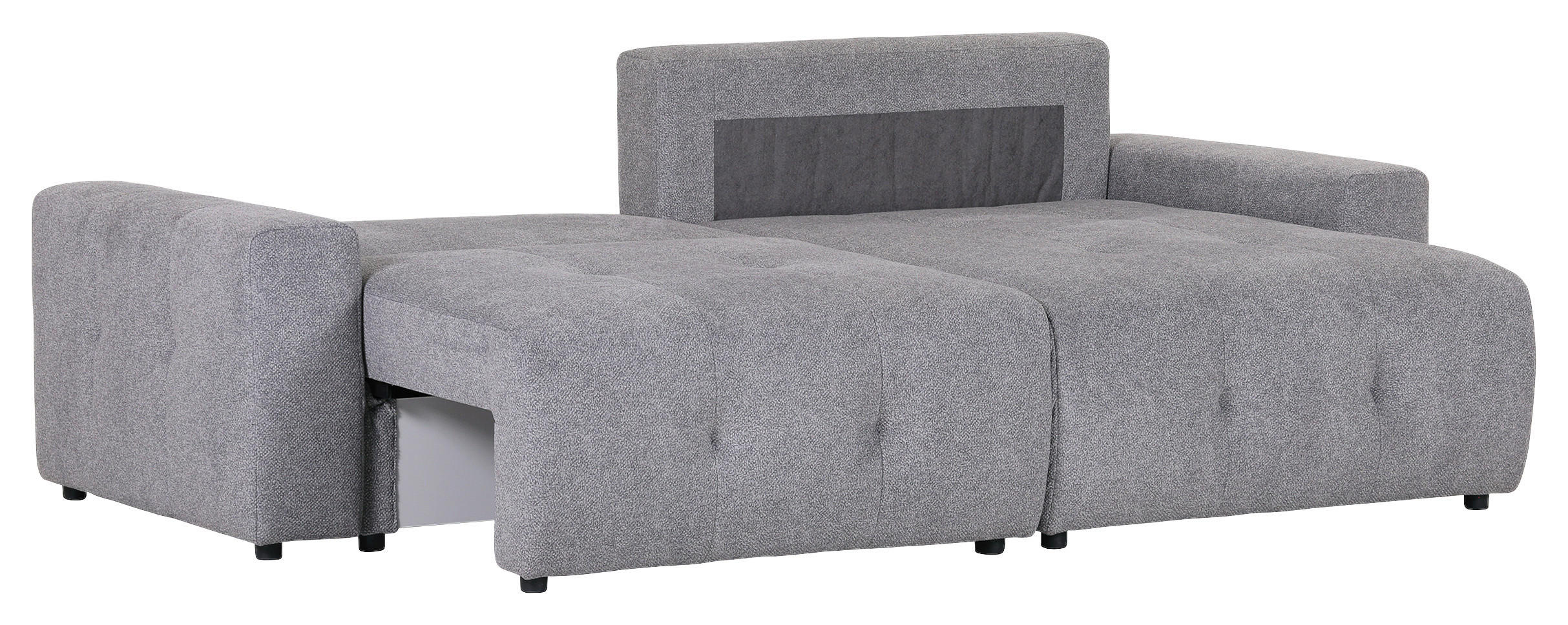 Thumbnail - Carryhome Ecksofa, Grau, Textil, 2-3-Sitzer, L-Form, links montierbar, rechts montierbar, 247x156 cm, Liegefunktion, Sch...