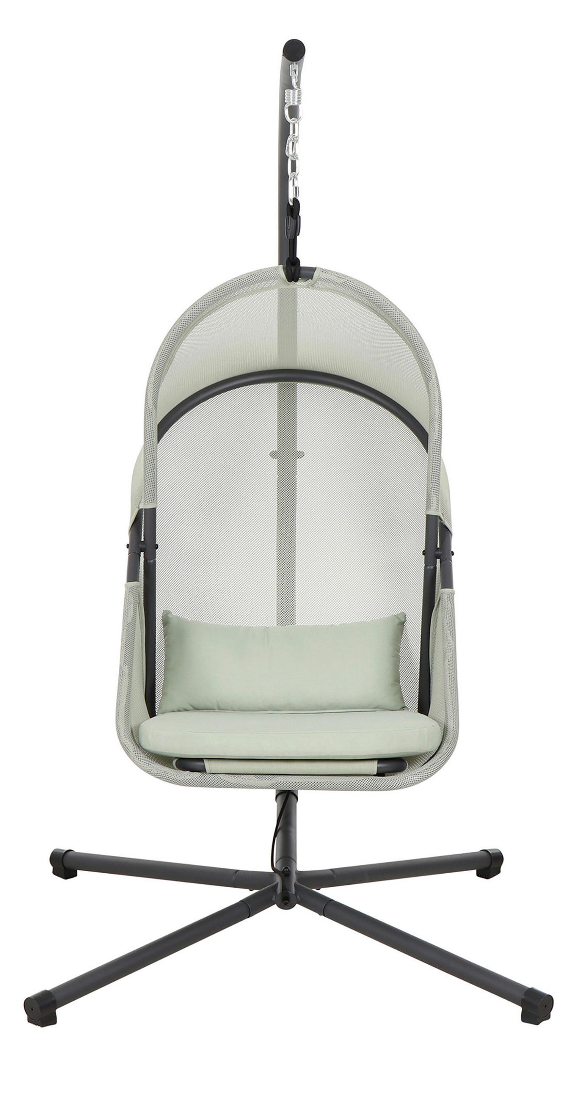 HÄNGESESSEL 123/192/102 cm Stahl  - Anthrazit/Grün, KONVENTIONELL, Kunststoff/Textil (123/192/102cm) - Siena Garden