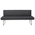 SITZBANK in Metall, Textil Schwarz  - Schwarz, Design, Textil/Metall (195/87/65cm) - Dieter Knoll
