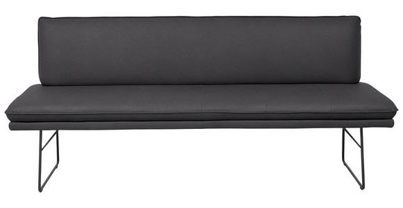 SITZBANK in Metall, Textil Schwarz  - Schwarz, Design, Textil/Metall (195/87/65cm) - Dieter Knoll
