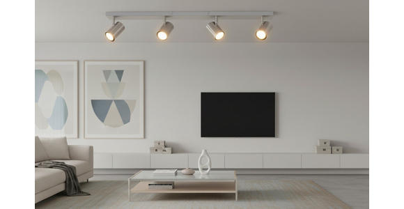 DECKENLEUCHTE 85/15/10,5 cm  - Nickelfarben, Trend, Metall (85/15/10,5cm) - Novel