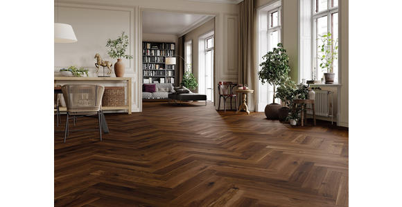 FISCHGRÄT Eiche Trapani per m² - Eichefarben, Design, Holz (72,5/13/1,4cm) - Ambiente