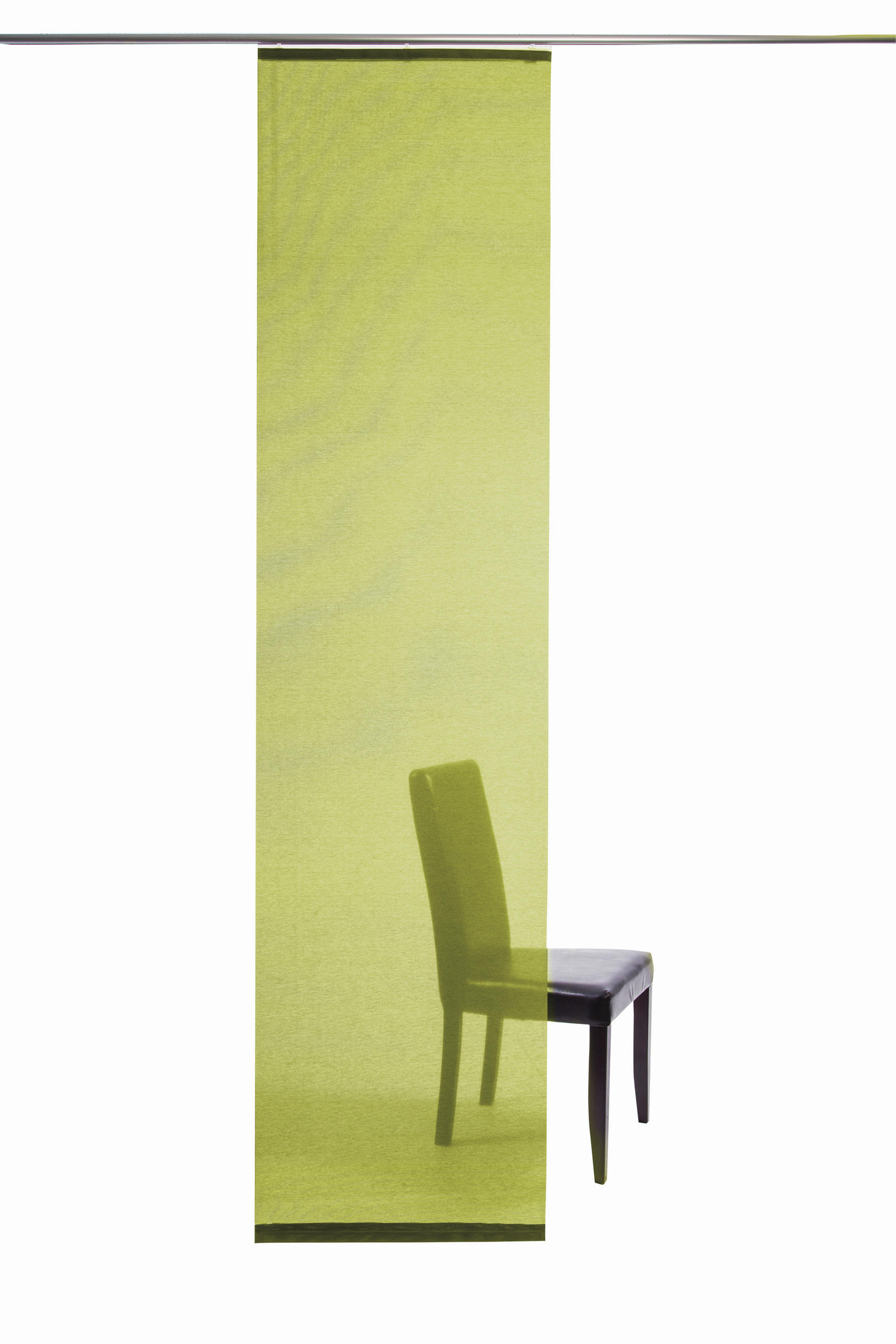 FLÄCHENVORHANG   transparent   60/245 cm  - Limette, Basics, Textil (60/245cm)