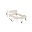BETT 120/200 cm  in Champagner  - Champagner/Alufarben, Design, Holzwerkstoff/Metall (120/200cm) - Carryhome