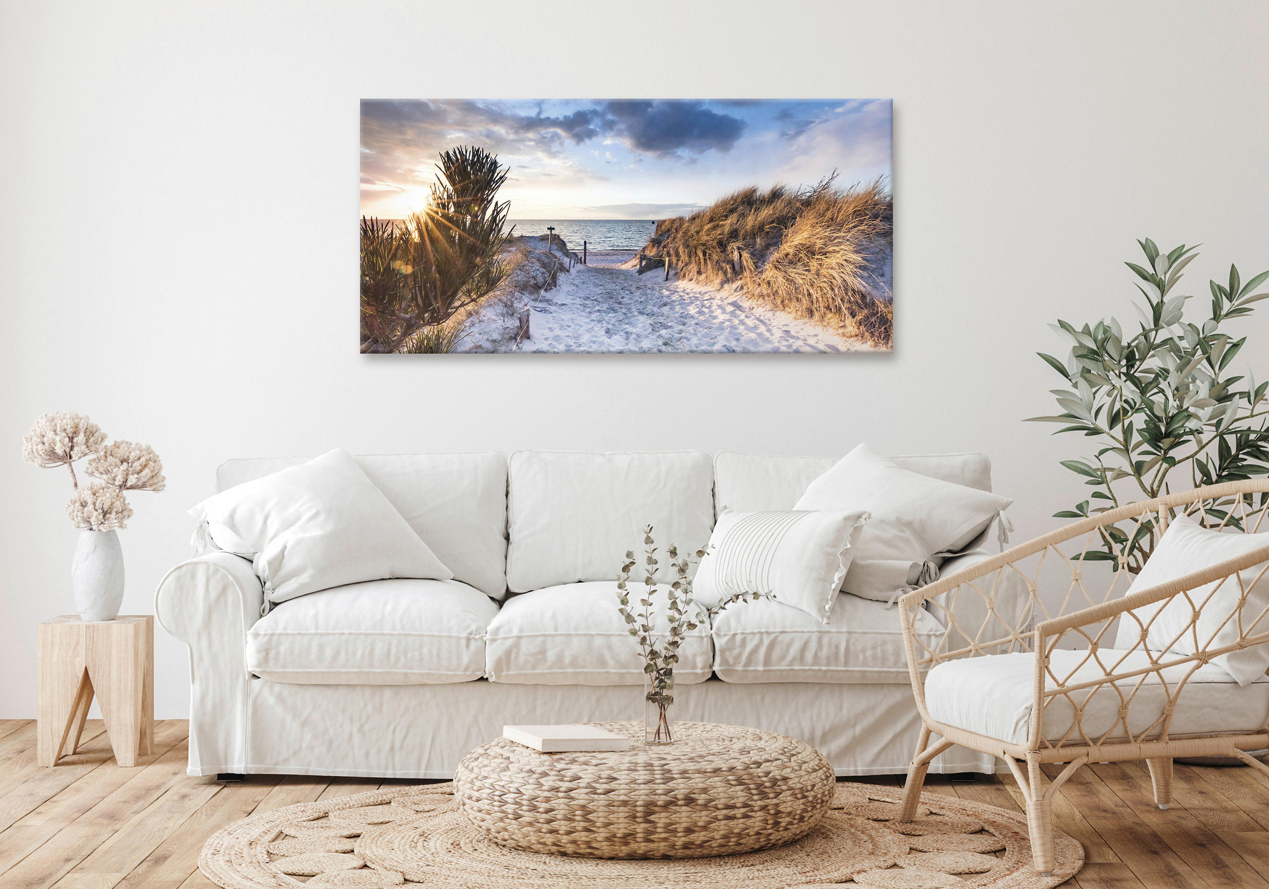 MALBA NA PLÁTNĚ, pláž a moře, 115/55 cm  - vícebarevná, Natur, dřevo/papír (115/55cm) - Euroart