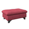 HOCKER Chenille Rot  - Chromfarben/Rot, KONVENTIONELL, Textil/Metall (108/46/108cm) - Livetastic