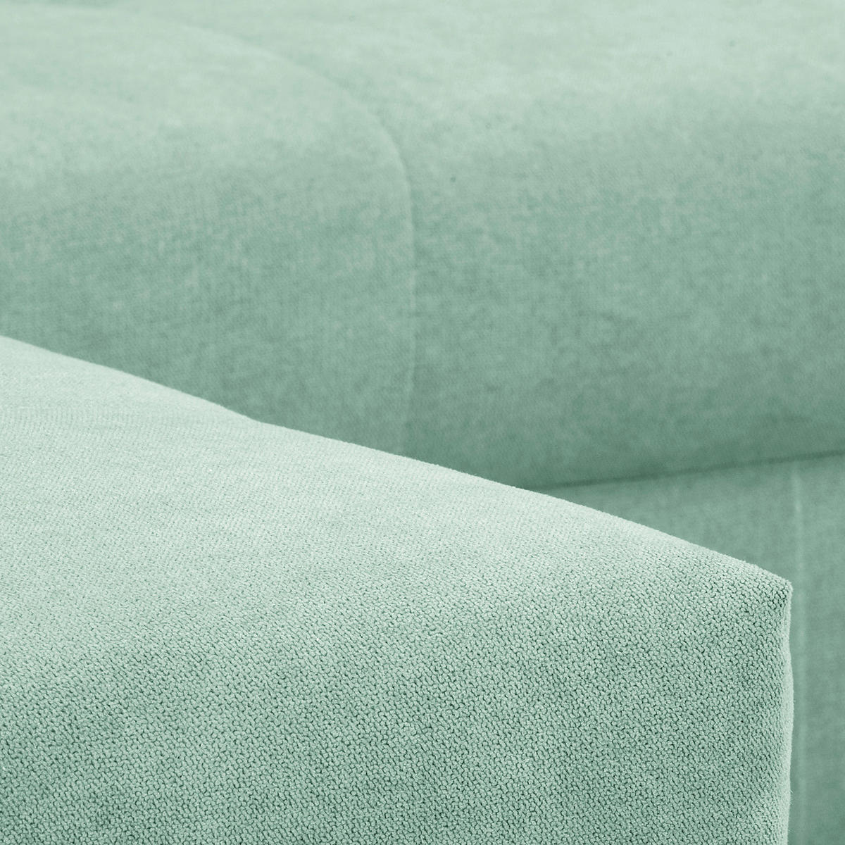 ECKSOFA Ariella in Mikrofaser Mintgrün  161/231 cm  - Naturfarben/Mintgrün, Design, Holz/Textil (161/231cm) - Livetastic