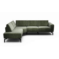 Freisteller von SENSOO ECKSOFA Cosy Waldgrün Samt.