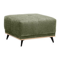 HOCKER in Textil Olivgrün  - Schwarz/Olivgrün, Modern, Holz/Textil (73/47/73cm) - home24