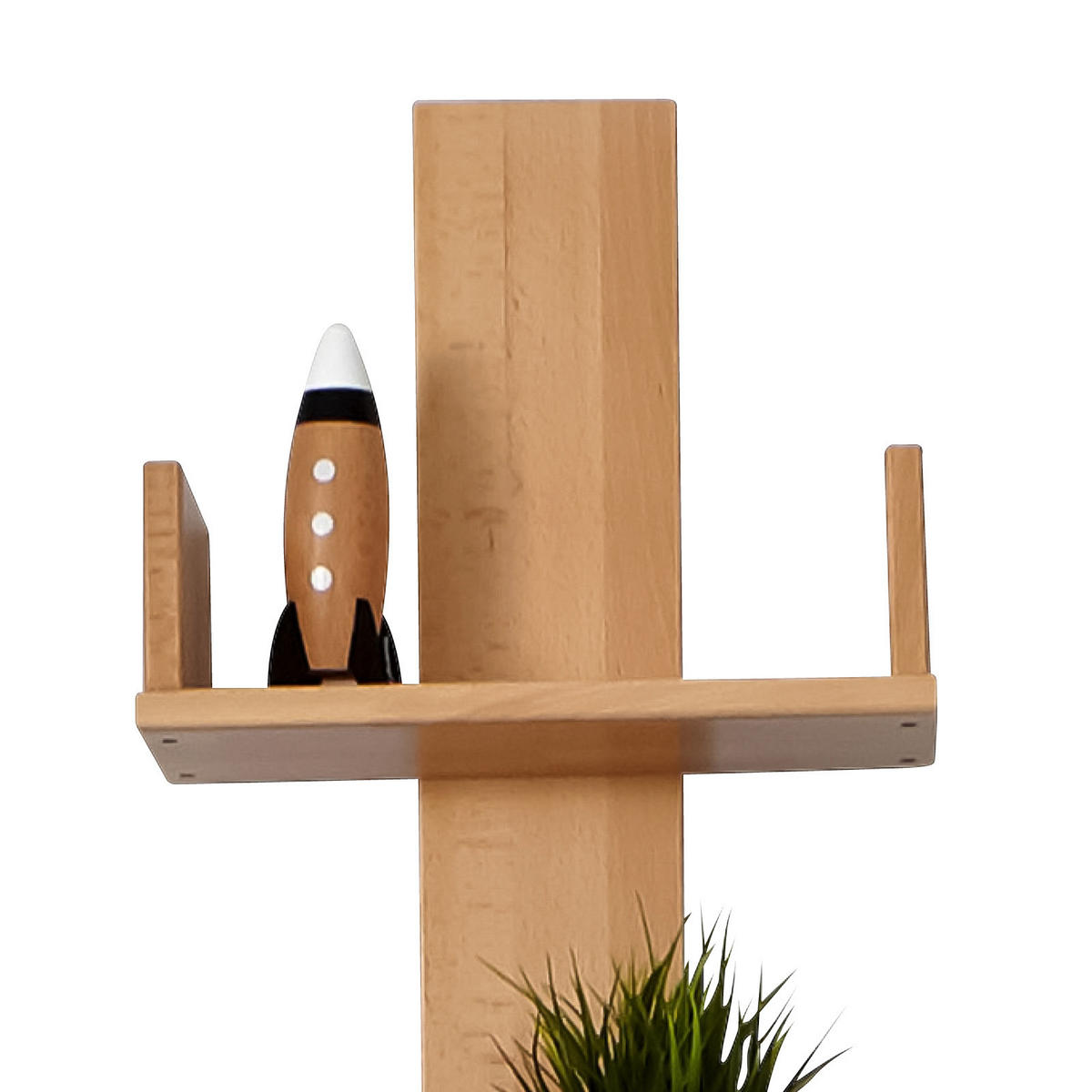 NÁSTĚNNÝ REGÁL, buk, přírodní barvy, 35/180/17 cm - přírodní barvy, Moderní, dřevo (35/180/17cm) - MID.YOU
