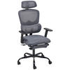 DREHSTUHL Netzbespannung Grau, Schwarz  - Schwarz/Grau, MODERN, Kunststoff/Textil (65/115-123/68cm) - Livetastic