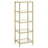 REGAL Goldfarben  - Goldfarben, Trend, Glas/Metall (40/124,5/30cm) - Boxxx